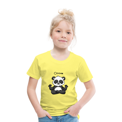 Kinder Premium T-Shirt - Ooohm Panda - Gelb