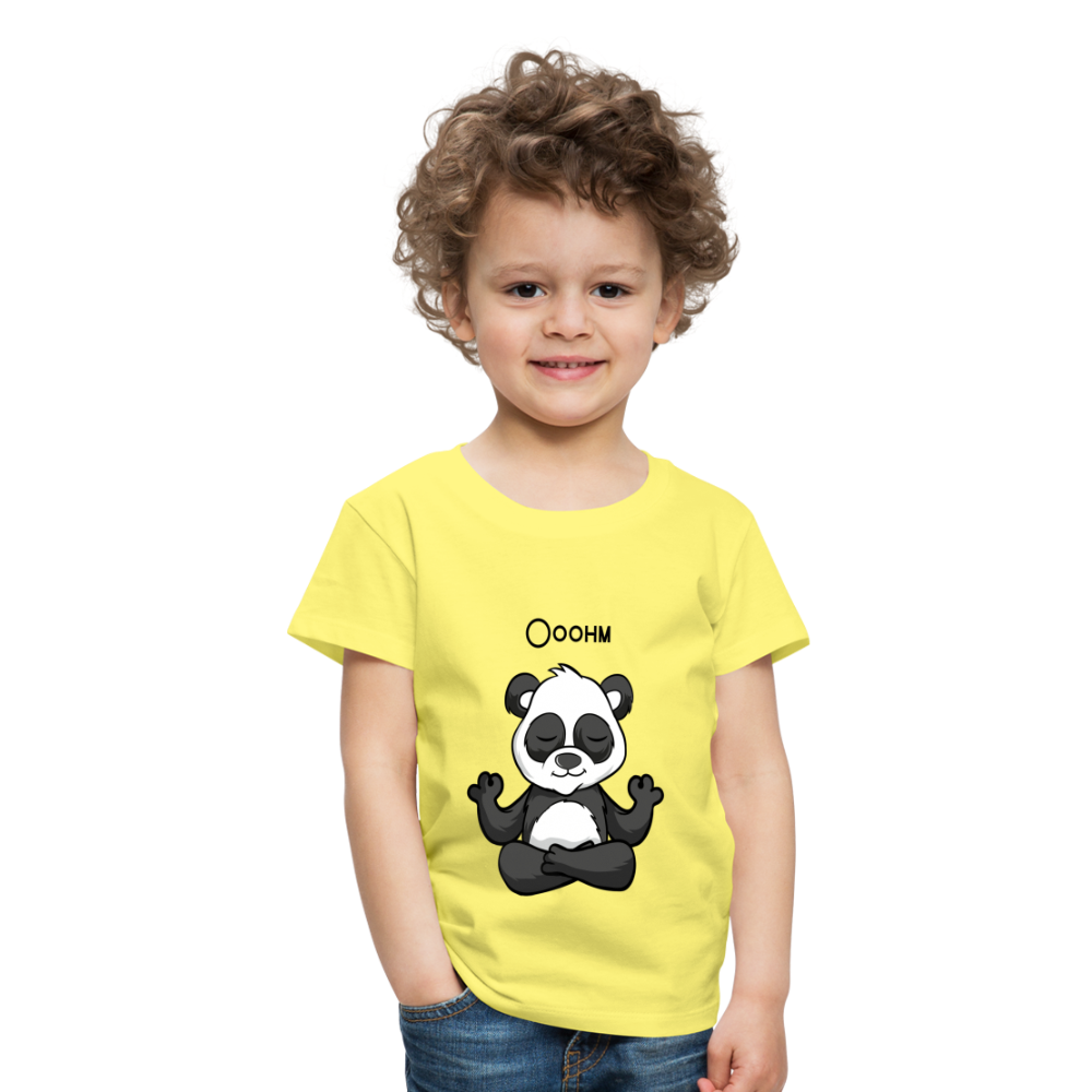 Kinder Premium T-Shirt - Ooohm Panda - Gelb