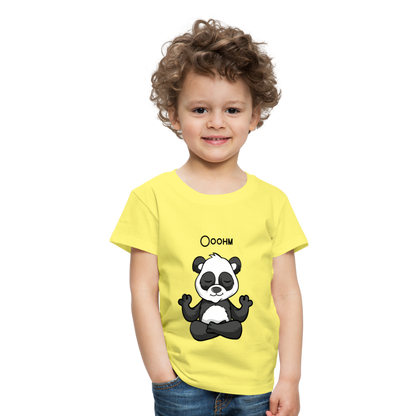 Kinder Premium T-Shirt - Ooohm Panda - Gelb