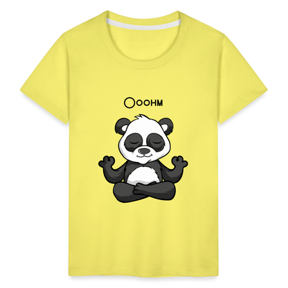 Kinder Premium T-Shirt - Ooohm Panda - Gelb