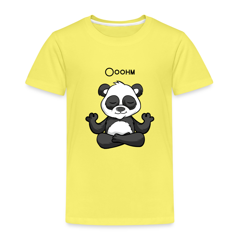 Kinder Premium T-Shirt - Ooohm Panda - Gelb