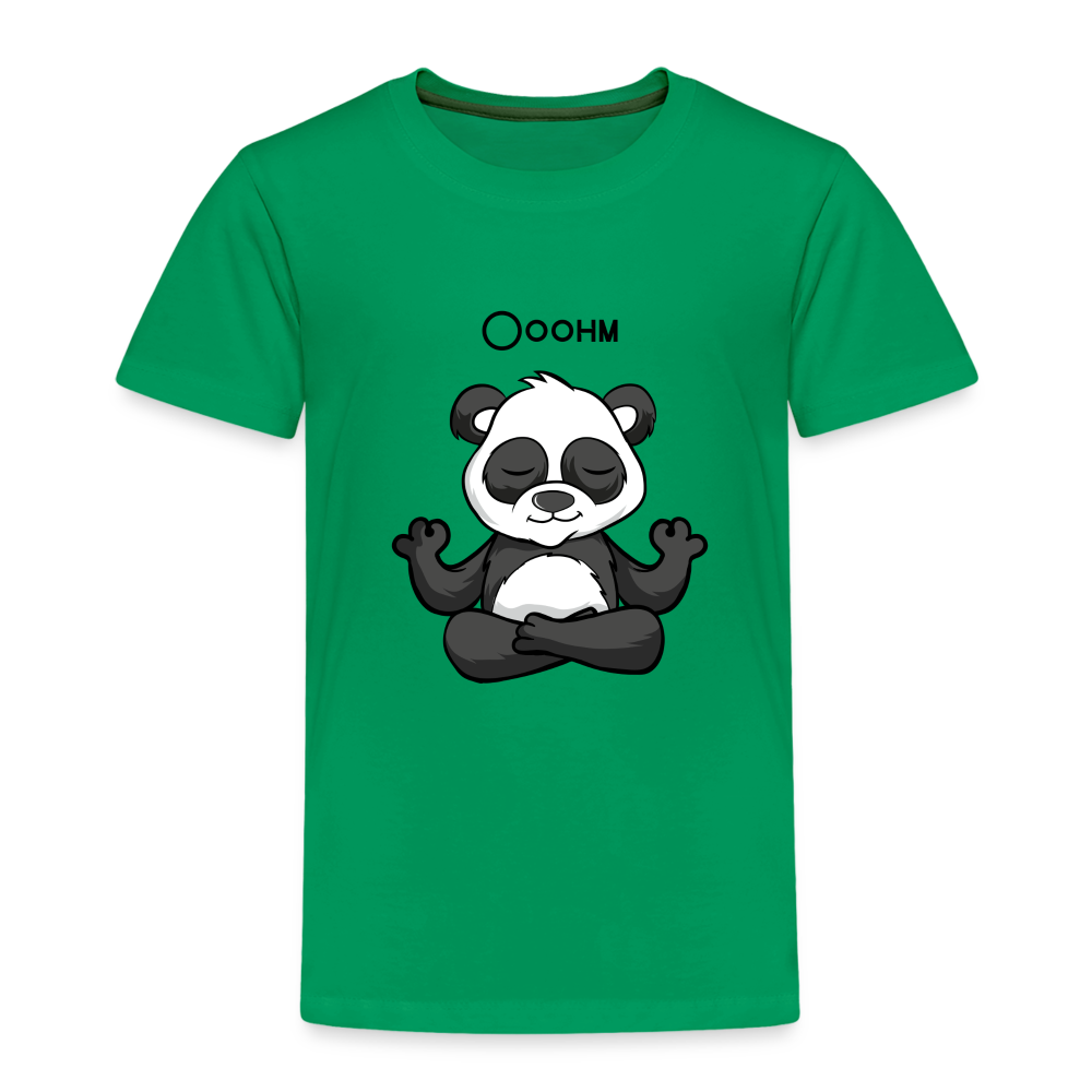 Kinder Premium T-Shirt - Ooohm Panda - Kelly Green