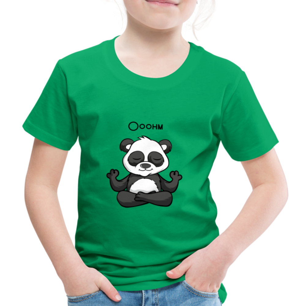 Kinder Premium T-Shirt - Ooohm Panda - Kelly Green