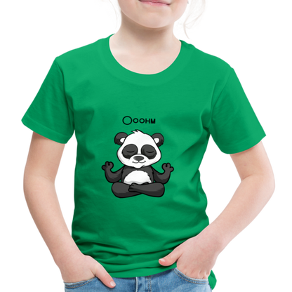 Kinder Premium T-Shirt - Ooohm Panda - Kelly Green