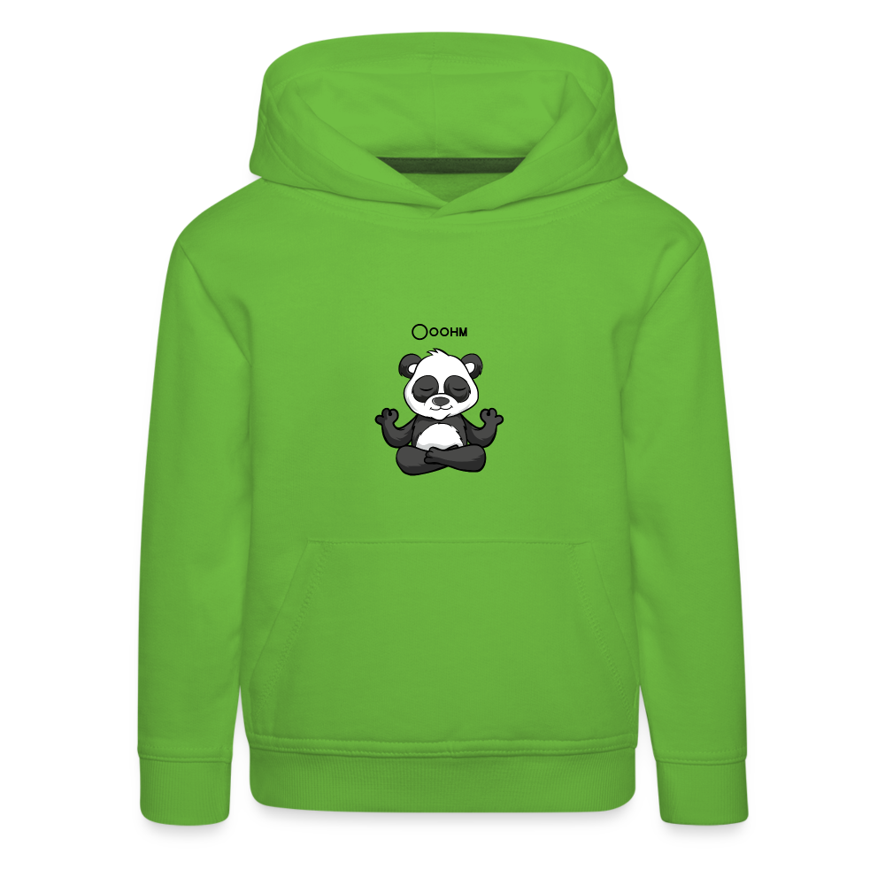 Kinder Premium Hoodie - Ooohm Panda - Hellgrün