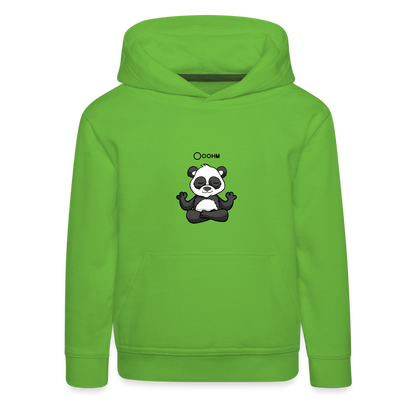 Kinder Premium Hoodie - Ooohm Panda - Hellgrün