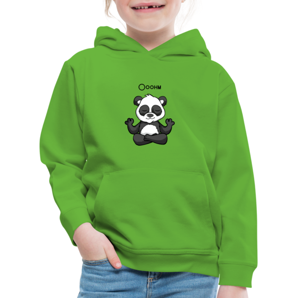 Kinder Premium Hoodie - Ooohm Panda - Hellgrün