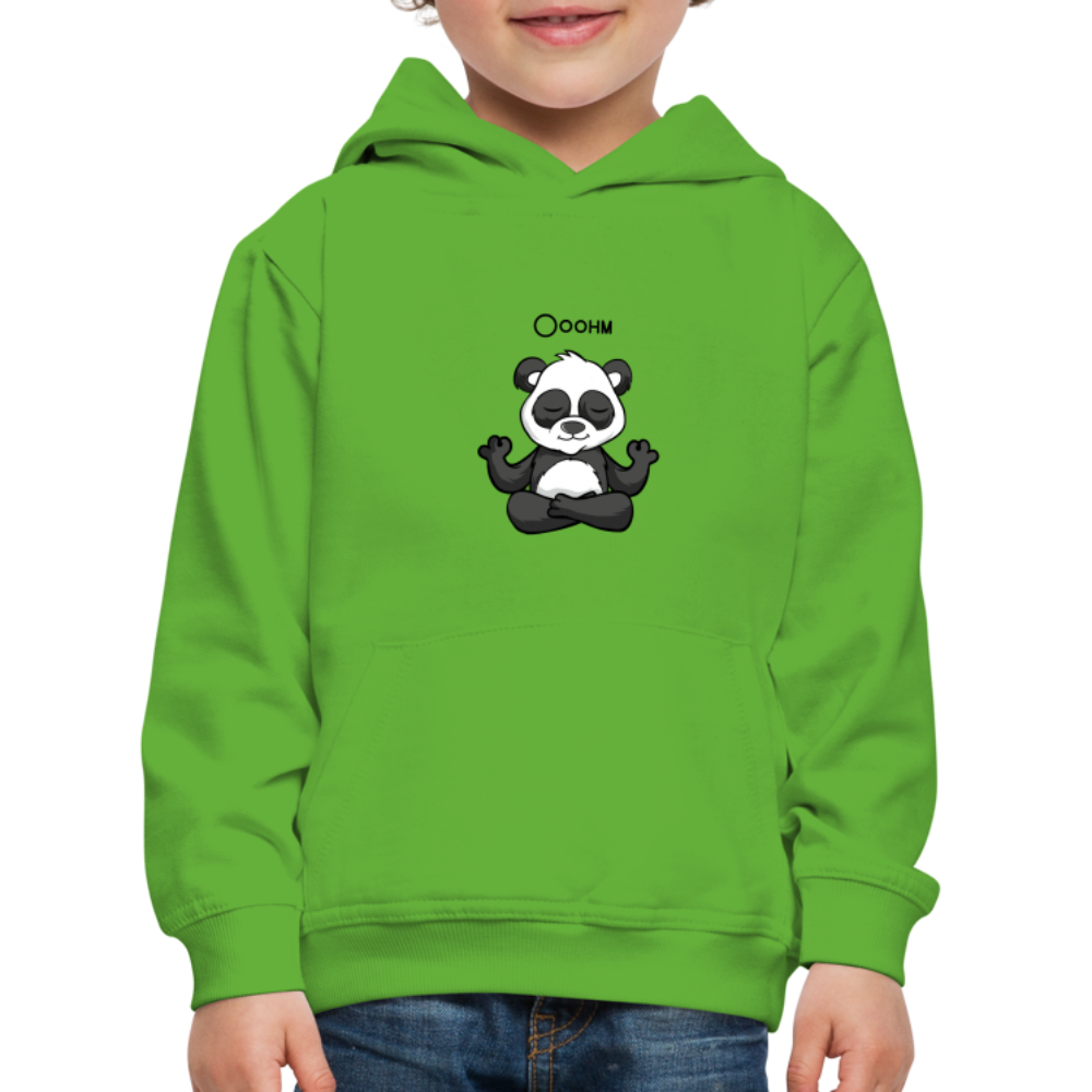 Kinder Premium Hoodie - Ooohm Panda - Hellgrün