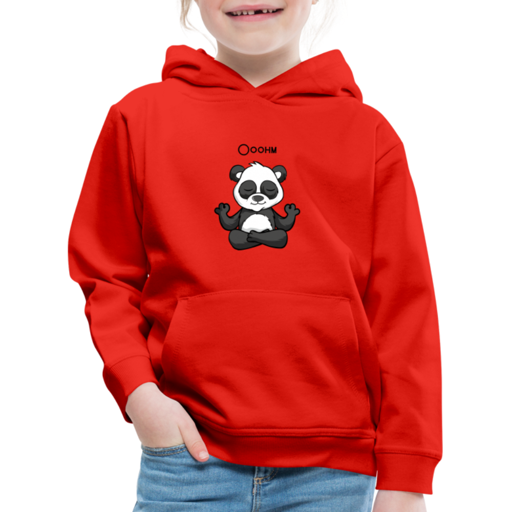 Kinder Premium Hoodie - Ooohm Panda - Rot