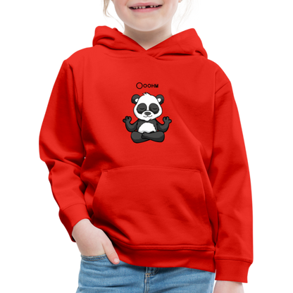 Kinder Premium Hoodie - Ooohm Panda - Rot