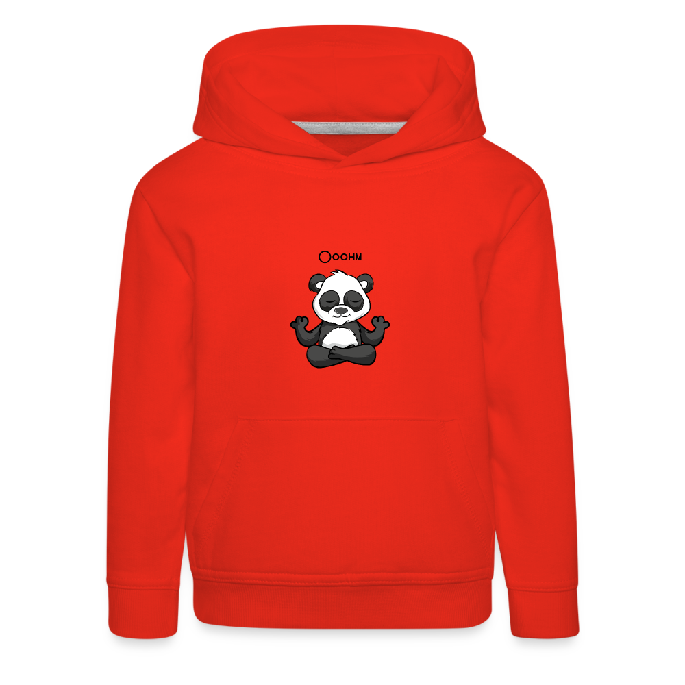 Kinder Premium Hoodie - Ooohm Panda - Rot