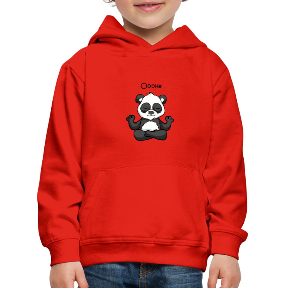 Kinder Premium Hoodie - Ooohm Panda - Rot