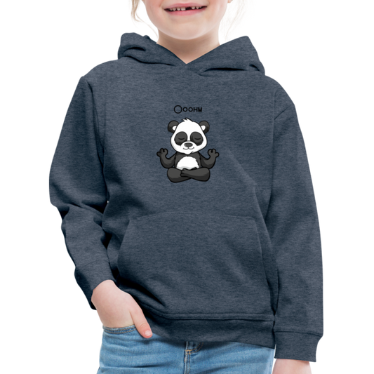 Kinder Premium Hoodie - Ooohm Panda - Jeansblau