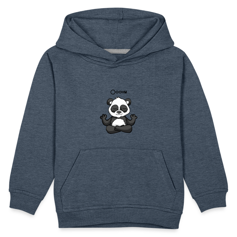 Kinder Premium Hoodie - Ooohm Panda - Jeansblau