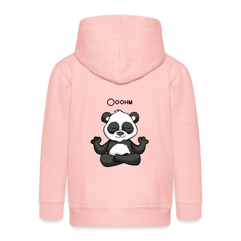 Kinder Premium Kapuzenjacke - Ooohm Panda - Kristallrosa