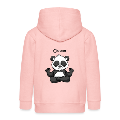 Kinder Premium Kapuzenjacke - Ooohm Panda - Kristallrosa