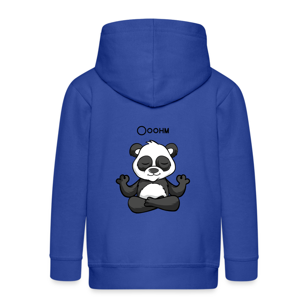 Kinder Premium Kapuzenjacke - Ooohm Panda - Royalblau