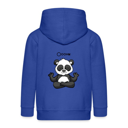 Kinder Premium Kapuzenjacke - Ooohm Panda - Royalblau