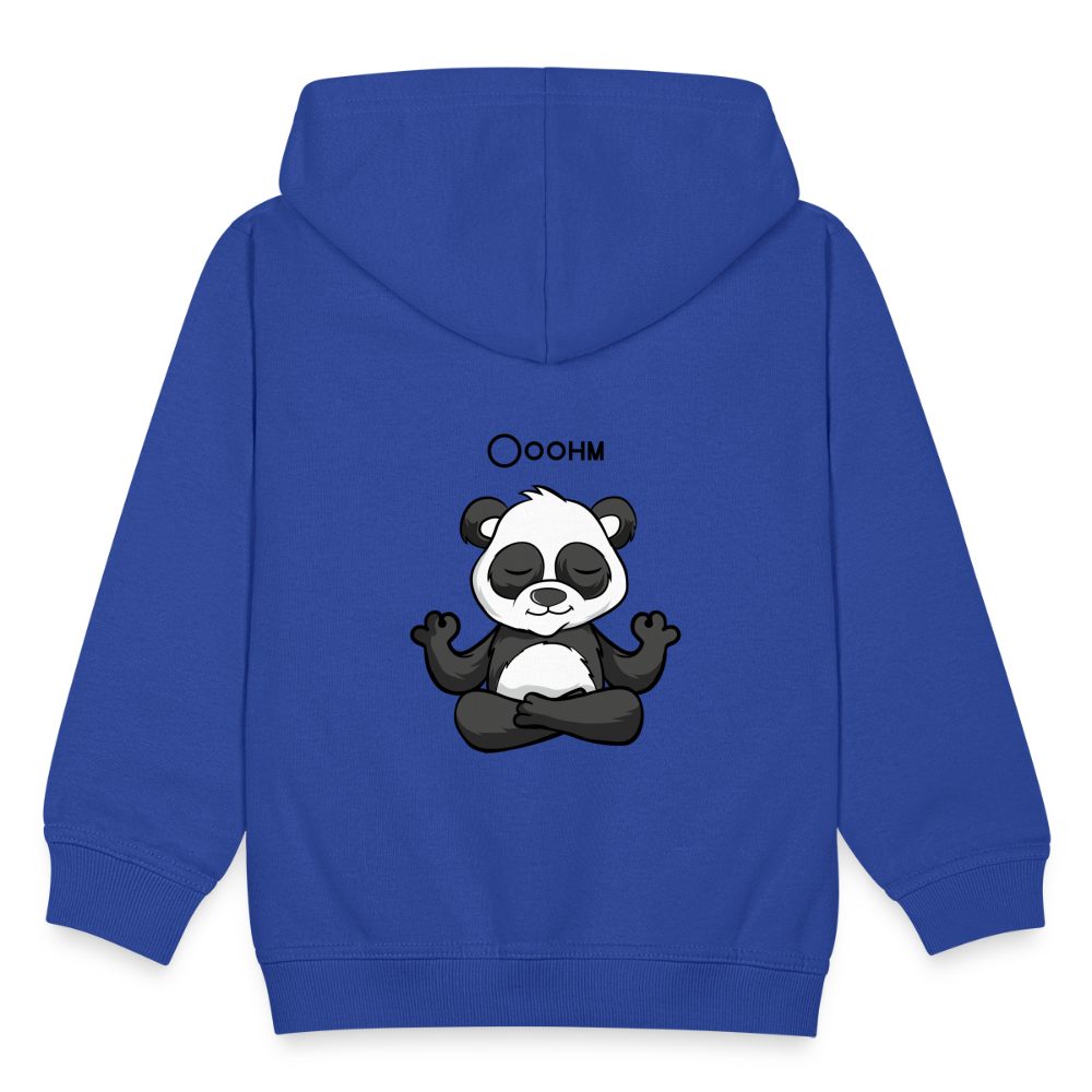 Kinder Premium Kapuzenjacke - Ooohm Panda - Royalblau