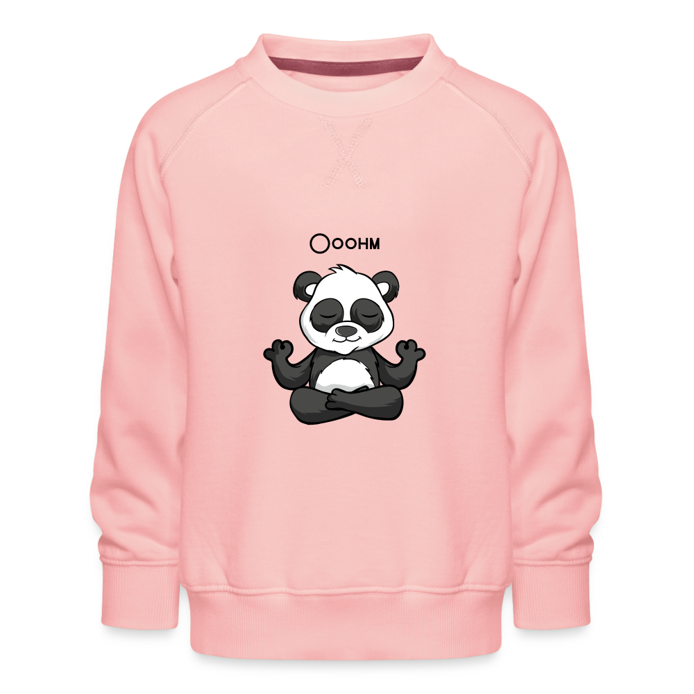 Kinder Premium Pullover - Ooohm Panda - Kristallrosa