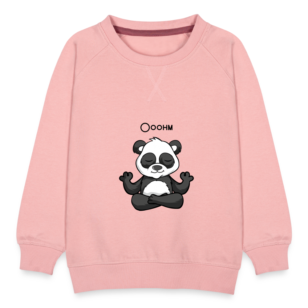 Kinder Premium Pullover - Ooohm Panda - Kristallrosa