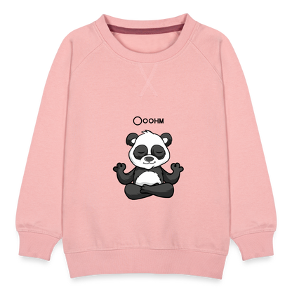 Kinder Premium Pullover - Ooohm Panda - Kristallrosa