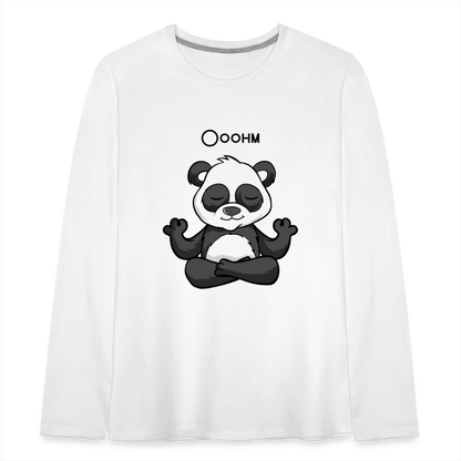 Teenager Premium Langarmshirt - Ooohm Panda - weiß