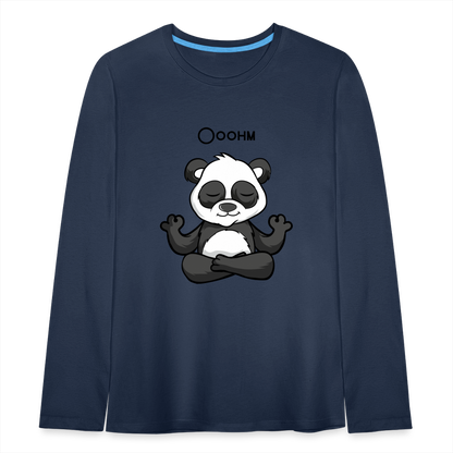 Teenager Premium Langarmshirt - Ooohm Panda - Navy