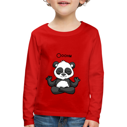 Kinder Premium Langarmshirt - Ooohm Panda - Rot