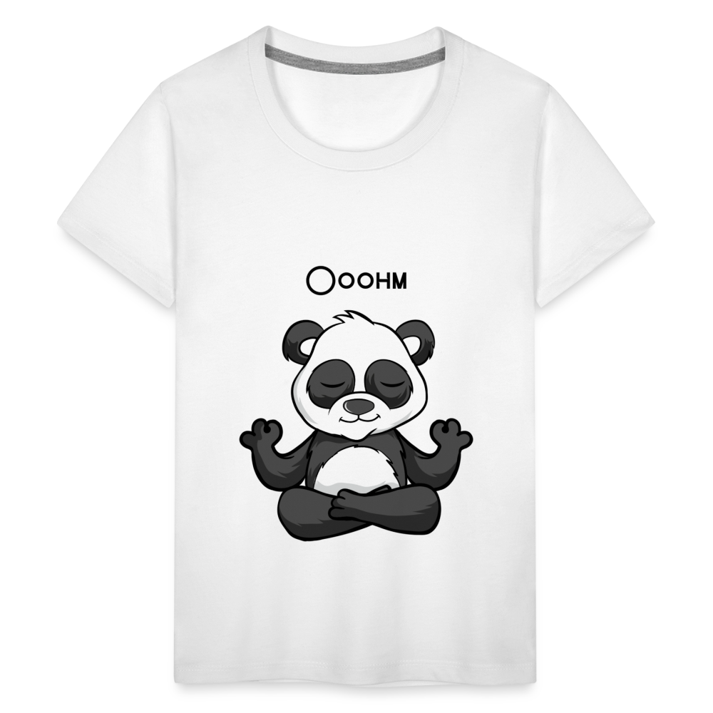 Teenager Premium T-Shirt - Ooohm Panda - weiß