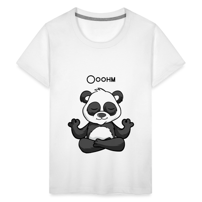 Teenager Premium T-Shirt - Ooohm Panda - weiß