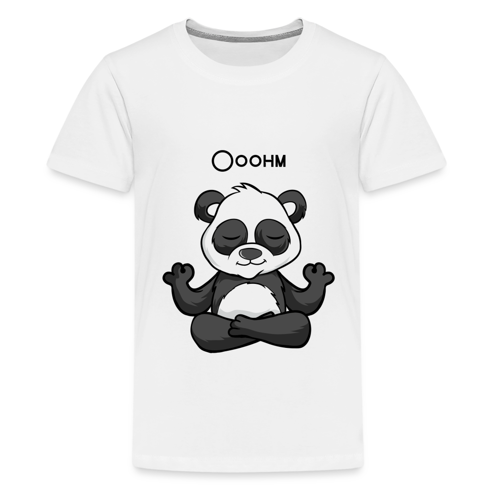 Teenager Premium T-Shirt - Ooohm Panda - weiß