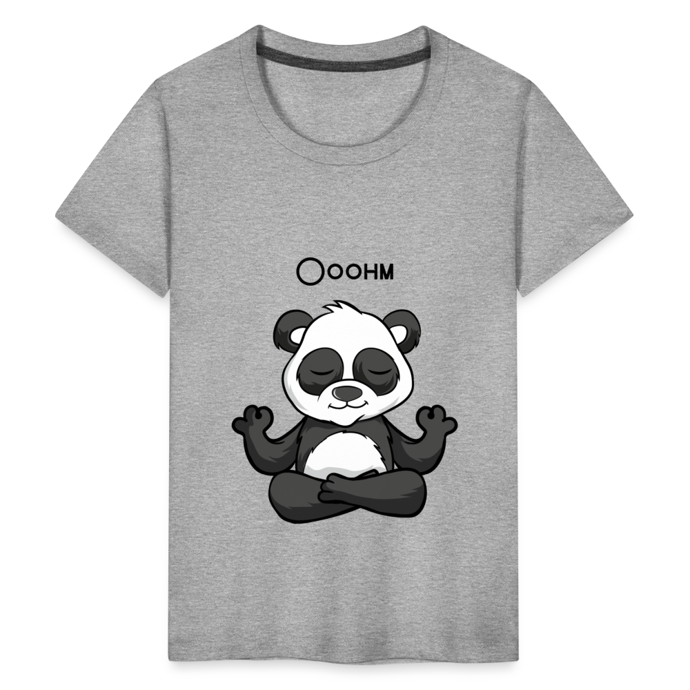 Teenager Premium T-Shirt - Ooohm Panda - Grau meliert