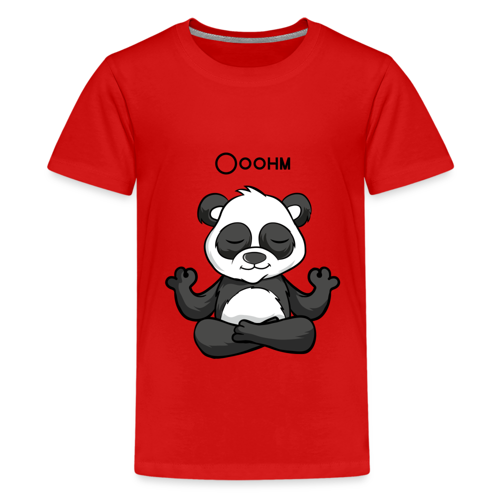 Teenager Premium T-Shirt - Ooohm Panda - Rot