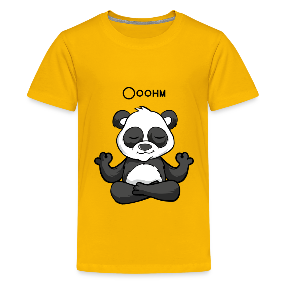 Teenager Premium T-Shirt - Ooohm Panda - Sonnengelb