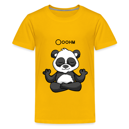 Teenager Premium T-Shirt - Ooohm Panda - Sonnengelb