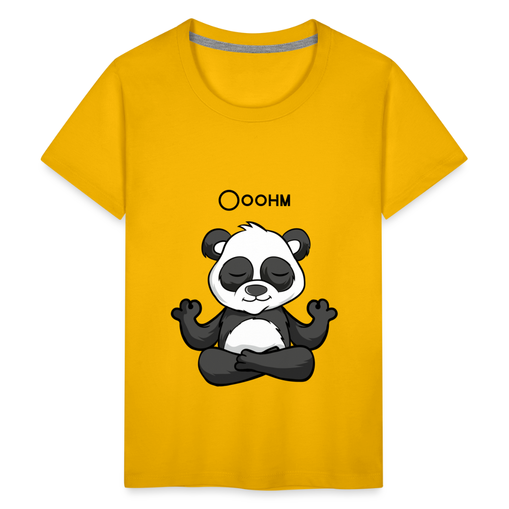 Teenager Premium T-Shirt - Ooohm Panda - Sonnengelb