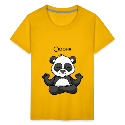 Teenager Premium T-Shirt - Ooohm Panda - Sonnengelb