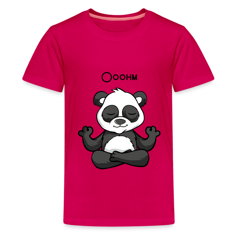 Teenager Premium T-Shirt - Ooohm Panda - dunkles Pink