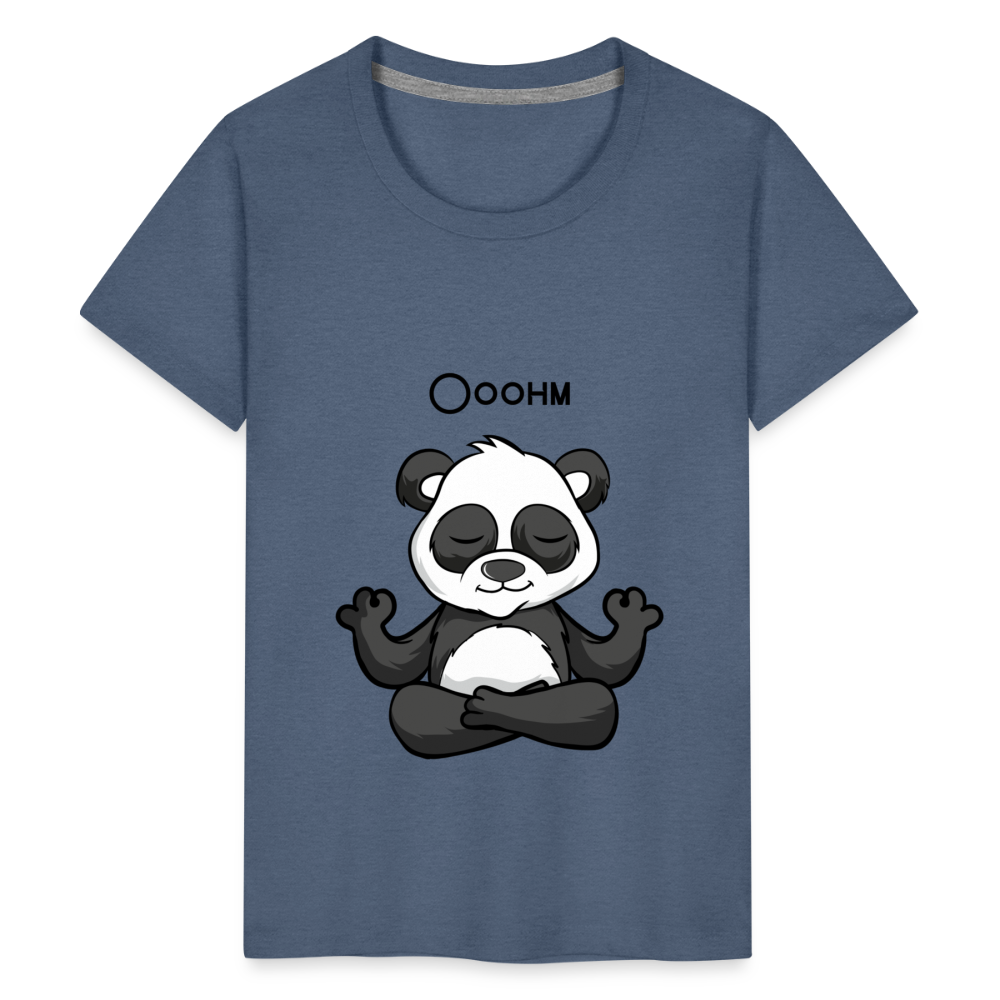 Teenager Premium T-Shirt - Ooohm Panda - Blau meliert