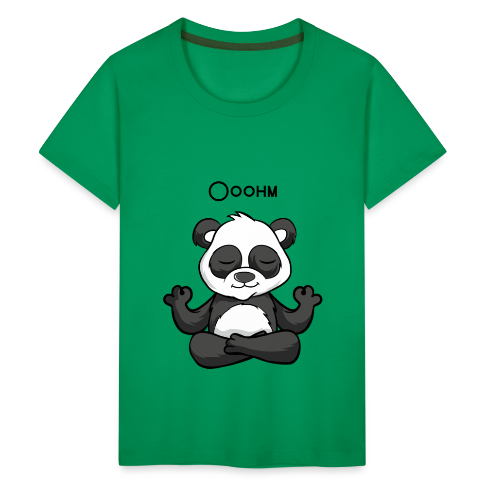 Teenager Premium T-Shirt - Ooohm Panda - Kelly Green