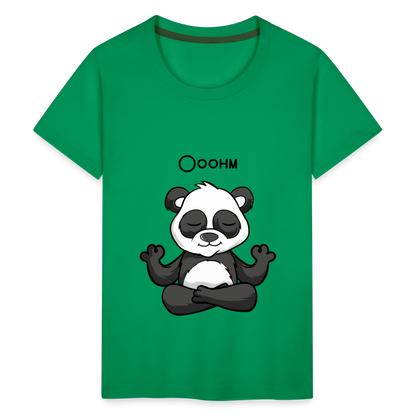 Teenager Premium T-Shirt - Ooohm Panda - Kelly Green