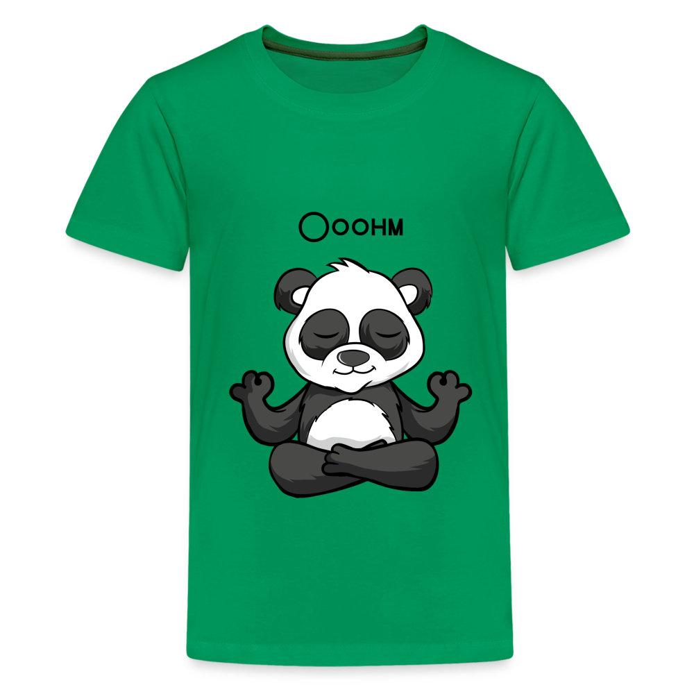 Teenager Premium T-Shirt - Ooohm Panda - Kelly Green