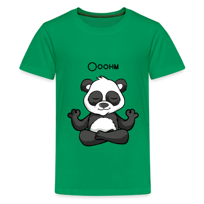 Teenager Premium T-Shirt - Ooohm Panda - Kelly Green