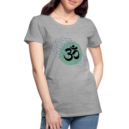 Frauen Premium T-Shirt - Om - Grau meliert