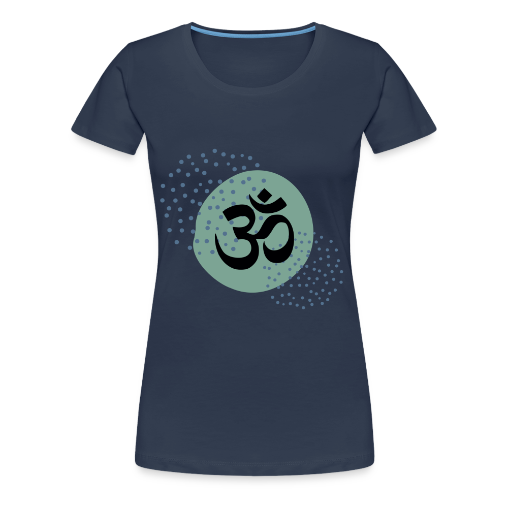 Frauen Premium T-Shirt - Om - Navy