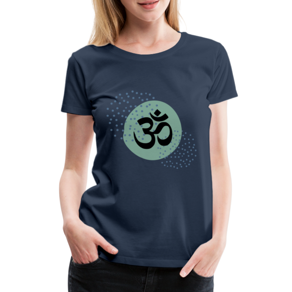 Frauen Premium T-Shirt - Om - Navy