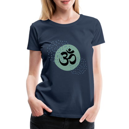 Frauen Premium T-Shirt - Om - Navy