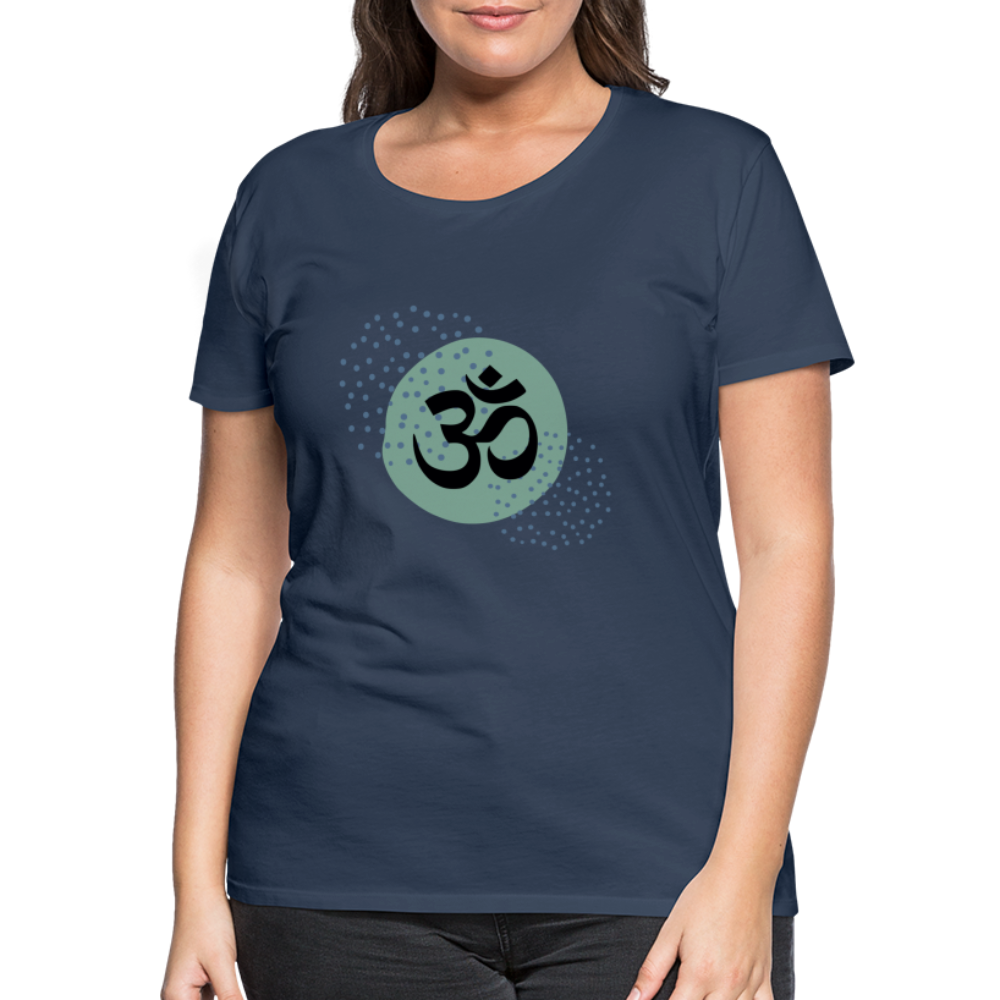 Frauen Premium T-Shirt - Om - Navy