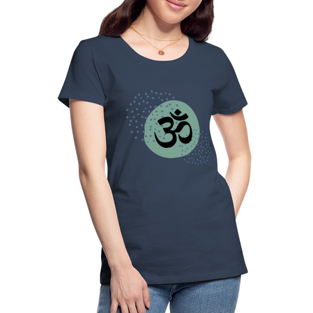 Frauen Premium T-Shirt - Om - Navy